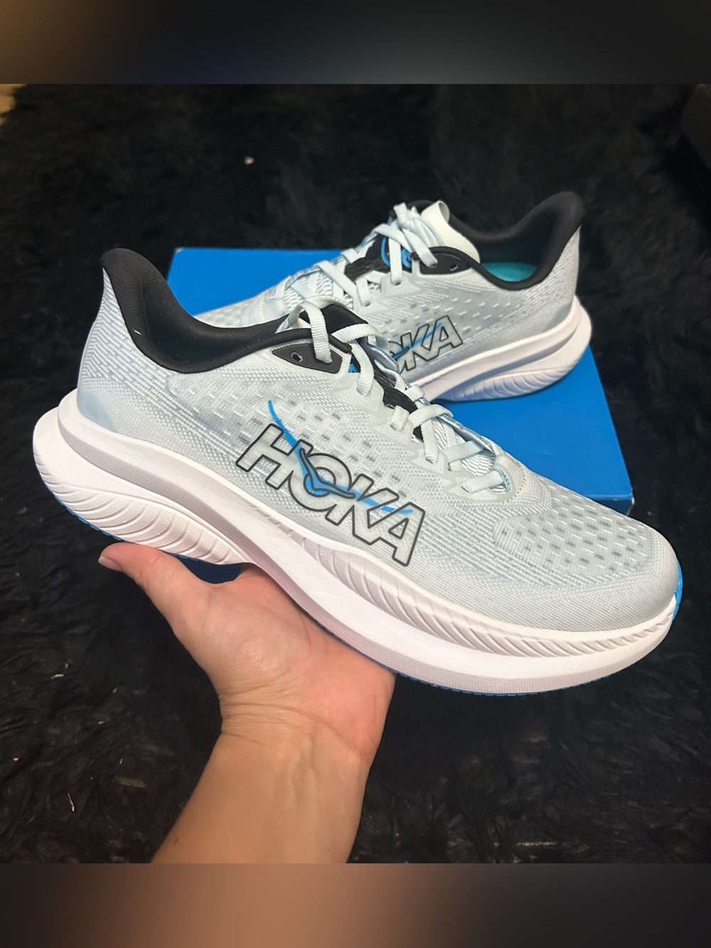 HOKA Mach blue athletic training running lace up shoes sneakers women’s 7 new